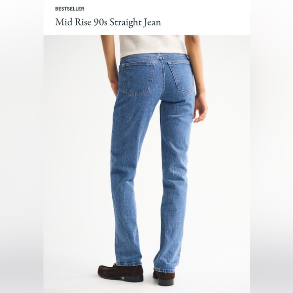 Abercrombie Mid Rise 90s Straight Jean 28L - Picture 4 of 11